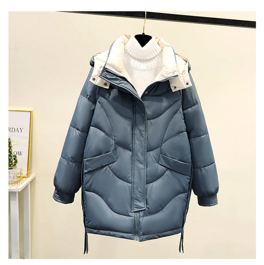 Chaqueta Acolchada Impermeable con Capucha y Contraste de Colores - Image 16