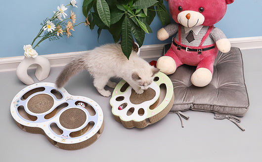 Rascador Circular de Cartón para Gatos con Pista de Bolas - Image 16