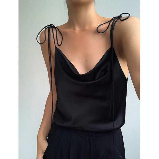 Camiseta de Seda y Satén para Mujer con Forro Integrado - Ideal para Verano - Image 2