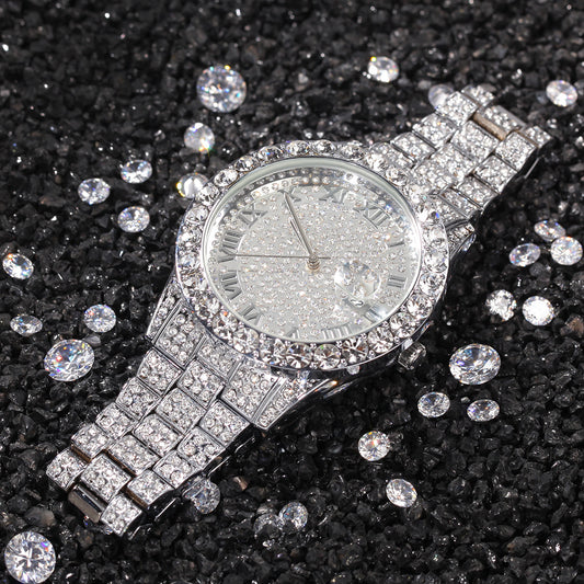 Reloj de Cuarzo Resistente al Agua con Diamantes Completos - Image 2