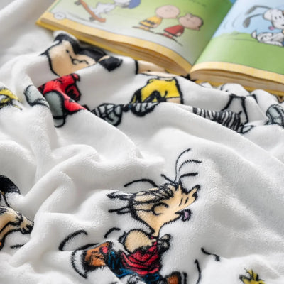 Cobija de felpa Peanuts Velvet Loft Snoopy 140 x 178 cm – Diseño The Flying Ace, oficial y ultra suave - Tekeno
