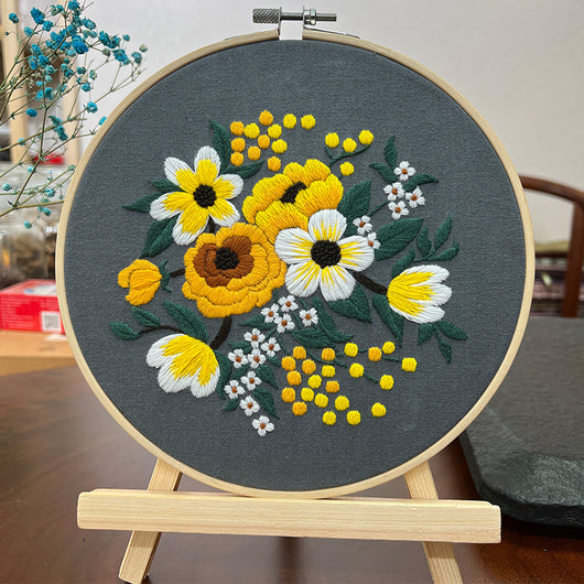 Kit de Costura para Cuadro Tridimensional con Flores Artesanales - Image 10