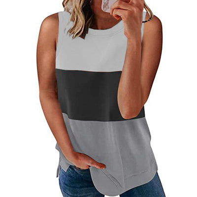 Blusa sin Mangas Estampado Colorblock para Mujer - Image 4