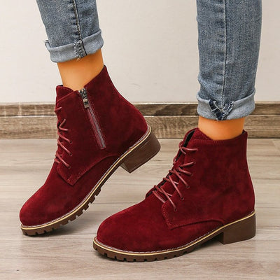 Botas Martin con Tacón Grueso y Cremallera Lateral - Estilo Inglés para Mujer - Image 5