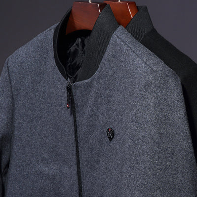 Abrigo de Lana Casual Negro para Hombre - Otoño e Invierno - Image 3