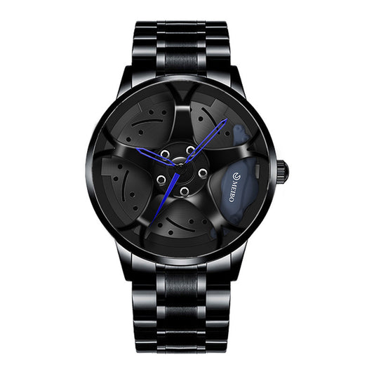 Reloj de Hombre Acero Inoxidable Diseño Moderno Rueda Hub - Cuarzo Premium - Image 2