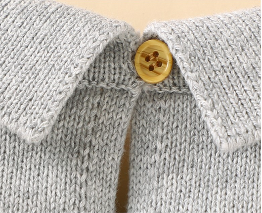 Mameluco Tejido para Bebé con Cuello Solapa Convertible - Image 12