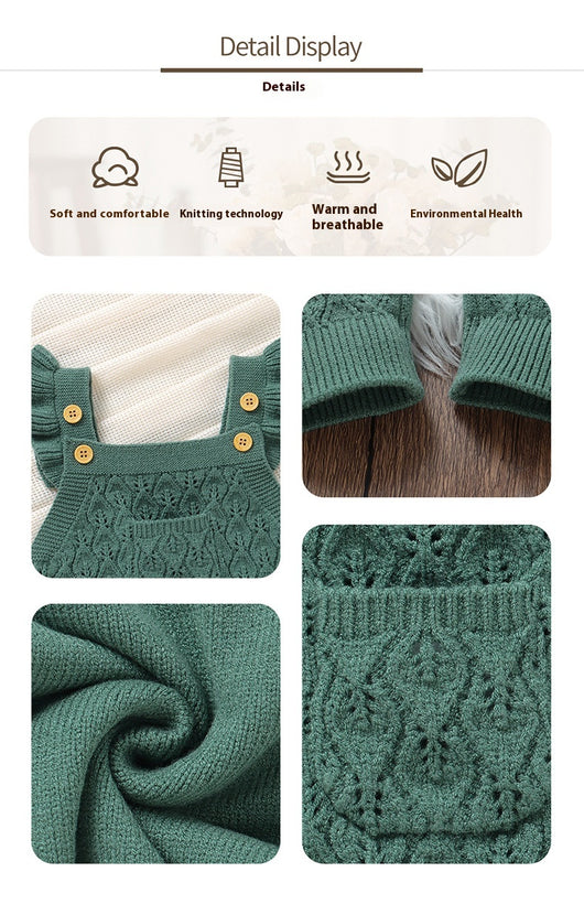 Pelele Elegante de Otoño-Invierno con Volantes para Bebé - Image 12