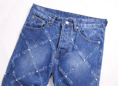 Pantalones Skinny Denim con Bordado de Perlas - Estilo Urbano Trendy - Image 17