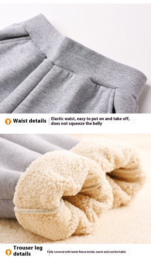 Pantalones de Buzo Térmicos Infantiles con Forro de Lana de Cordero - Image 11