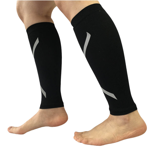 Protectores de Pantorrilla Reflectantes con Compresión para Correr de Noche