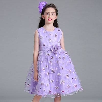 Vestido Tank Top Niña con Estampado Digital y Efecto Puffed - Image 3