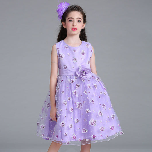 Vestido Tank Top Niña con Estampado Digital y Efecto Puffed - Image 3