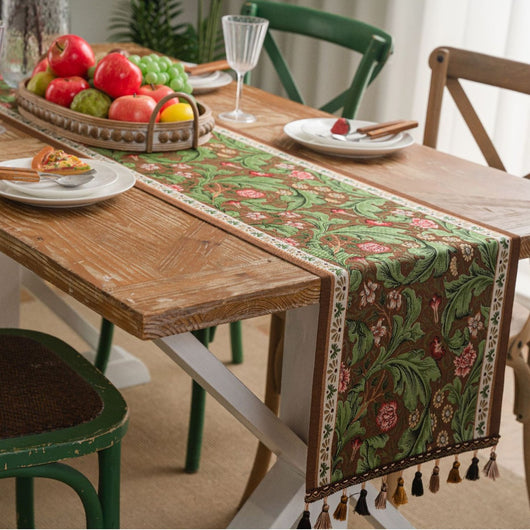 Camino de Mesa Jacquard Botánico Yiman Qiyun - Elegancia para tu Hogar - Image 5