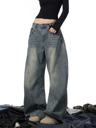 Jeans Retro Acampanados con Lavado Desgastado para Mujer - Image 5