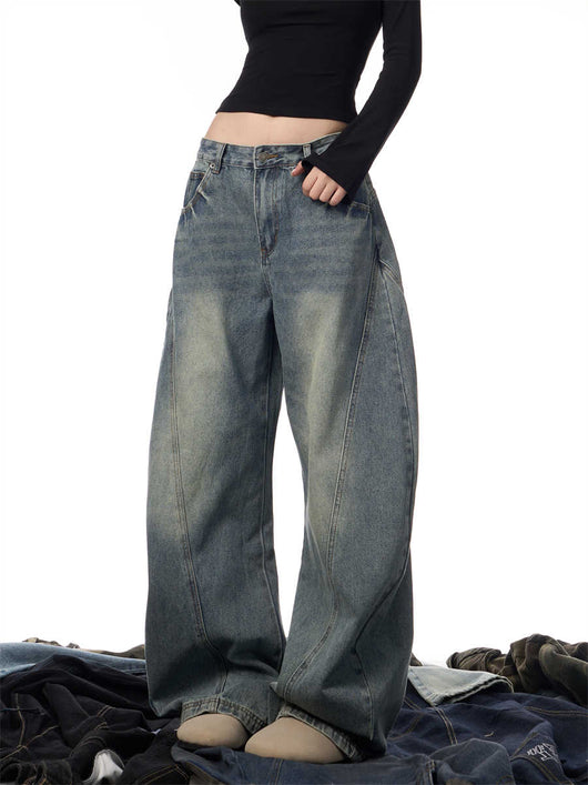 Jeans Retro Acampanados con Lavado Desgastado para Mujer - Image 5