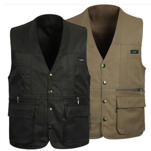 Chaleco Multipocket para Hombre Maduro - Primavera y Otoño - Image 8