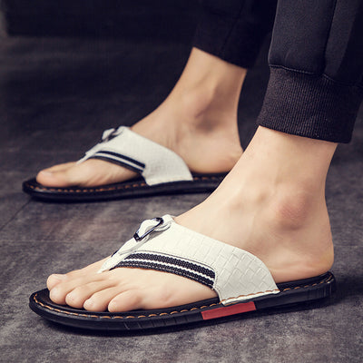 Sandalias de Cuero para Hombre con Suela Antideslizante - Cómodas y Versátiles - Image 3