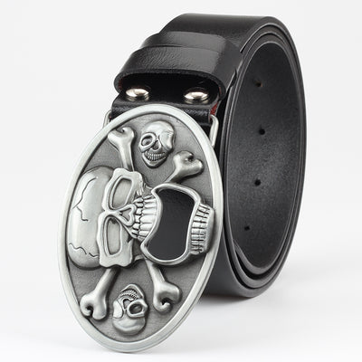 Cinturón Casual para Hombre con Hebilla Calavera - Image 11