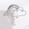 Rainbow Zircon BroochRainbow Zircon Brooch Plateado