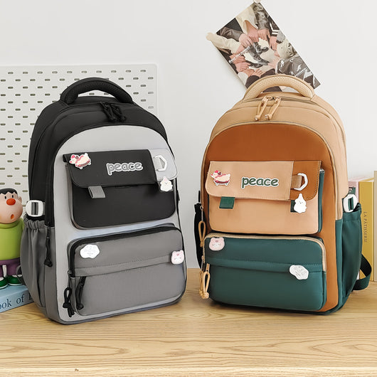 Mochila Escolar Amplia de Gran Capacidad Ligera y Simple para Mujeres - Image 3