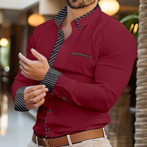 Camisa Abrigo Suelta y Casual de Manga Larga para Hombre