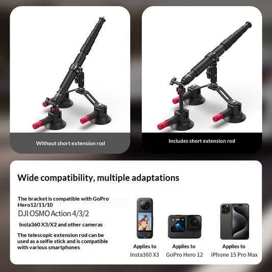 Palo Extensible para Cámara de Acción con Ventosa - Image 2