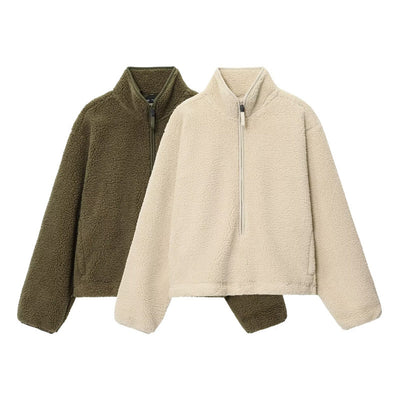 Sudadera Deportiva Teddy de Cierre con Cremallera - Colores Sólidos Versátil - Image 8