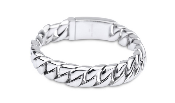 Pulsera de Acero Titanio para Hombre - Diseño Coreano Minimalista