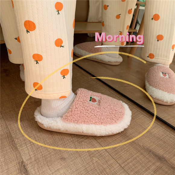 Pantuflas de Algodón con Corazón para Niña