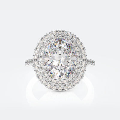 Anillo Oval Paloma de Diamante Carbono Alto para Mujer - Image 4