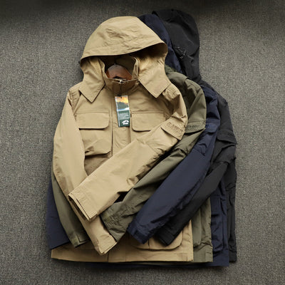 Chaqueta Impermeable y Cortavientos para Hombre con Múltiples Bolsillos - Image 10