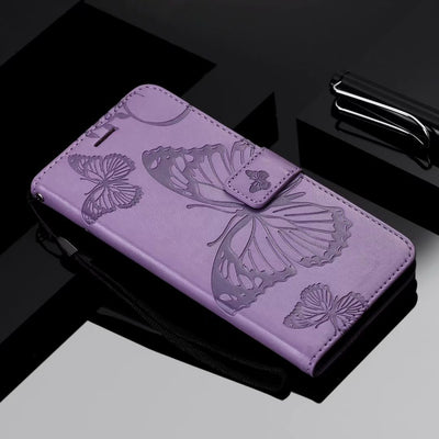 Funda de Cuero para Teléfono con Mariposa Prensada - Image 12