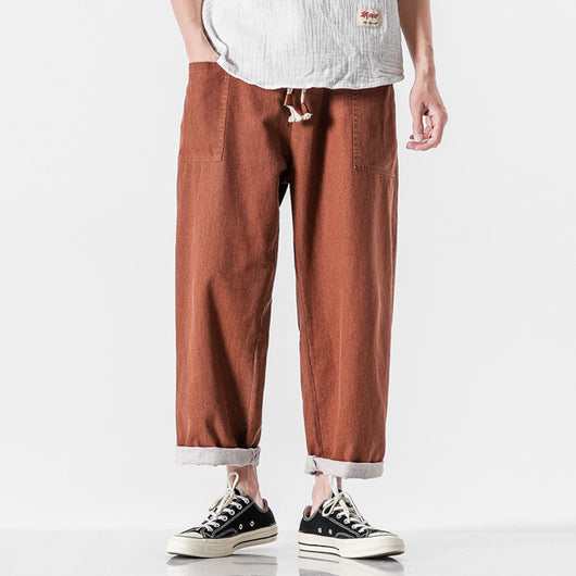 Pantalones Retro de Pierna Ancha Cintura Alta - Image 3