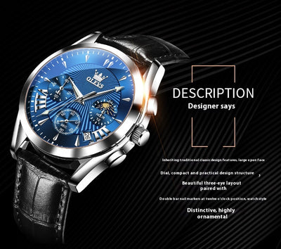Reloj Multifunción de Cuarzo para Hombre con Calendario y Cronómetro - Image 14