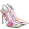 Zapatos Transparentes de Tacón Stiletto para Mujer Talla Grande