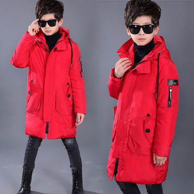 Chaqueta Acolchada para Niño Pluma de Pato Blanca con Capucha - Image 14