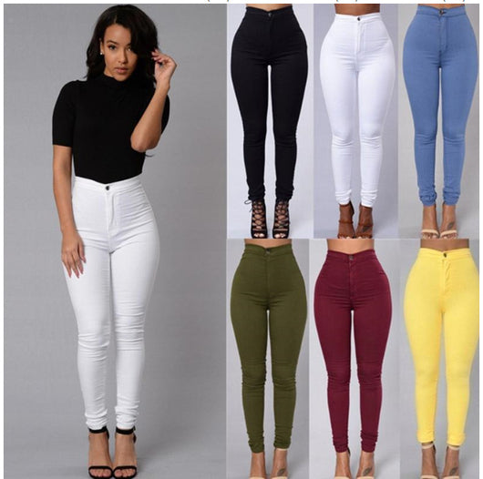 Jeans Skinny Elásticos Casuales para Mujer