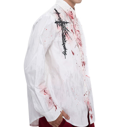 Camisa Acolchada Gothic Otoñal con Bordados en Hombros - Image 3