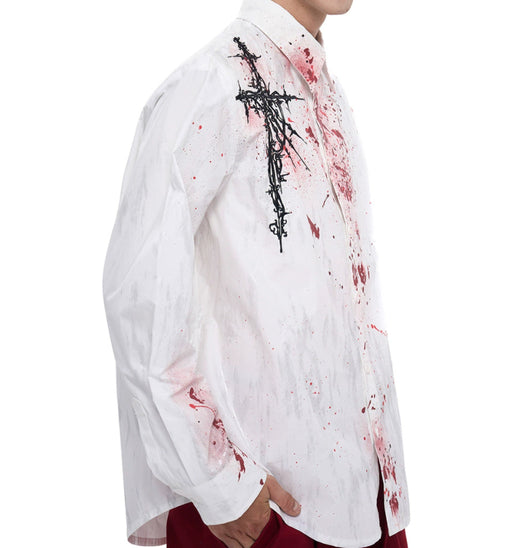 Camisa Acolchada Gothic Otoñal con Bordados en Hombros - Image 3