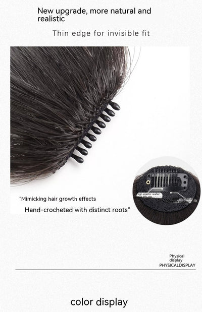 Juego de Peluca Invisible con Flequillo Recto Natural - Cabello Artificial Integrado - Image 17