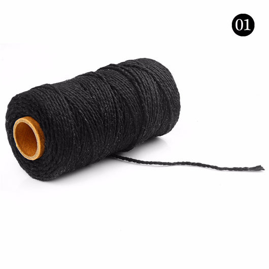 Cuerda de Algodón Tejida 2mm para Artesanías y Amarre