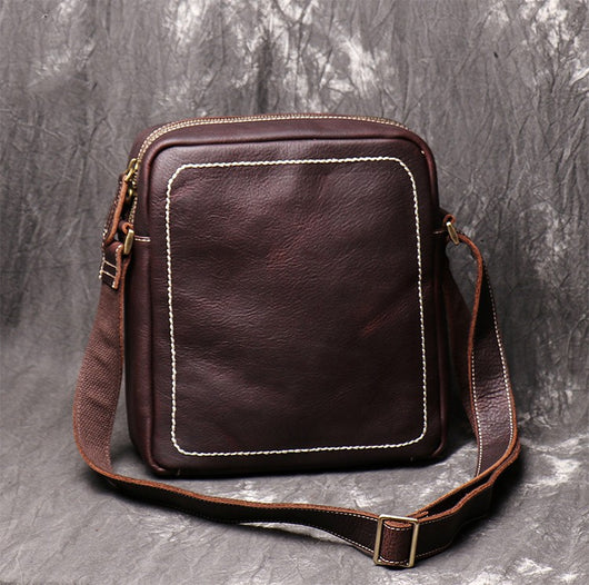 Bolsa Bandolera de Cuero Genuino Hecha a Mano - Satchel de Piel Curtida - Image 5