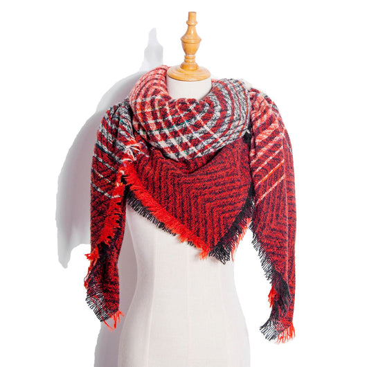Chal Triangular Escocés para Otoño e Invierno - Amplio y Versátil - Image 62