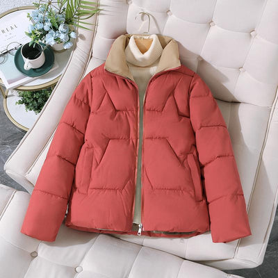 Chaqueta Acolchada Corta de Algodón Versátil para Mujer - Image 5