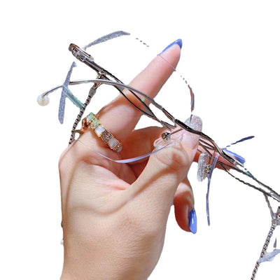 Gafas Graduadas Sin Marco para Mujer con Detalles en Cristales - Image 3
