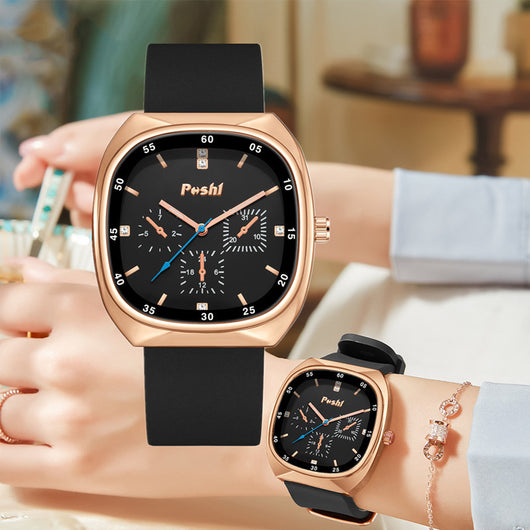 Reloj de Cuadrante Grande Deportivo Casual de Silicona para Estudiantes - Trending Internet Celebrity