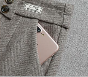 Pantalones de Lana Espiga para Mujer - Otoño e Invierno - Image 9