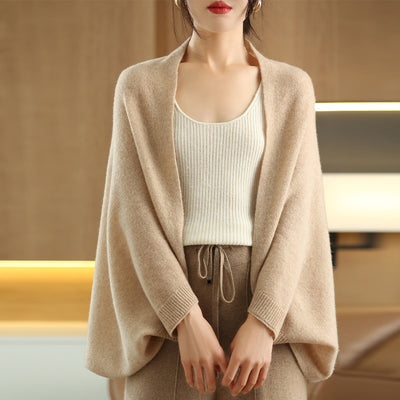 Poncho Tejido Suelto y Minimalista para Mujer - Image 8