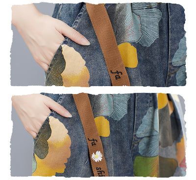 Pantalón Denim Estampado Pierna Ancha para Mujer - Image 3